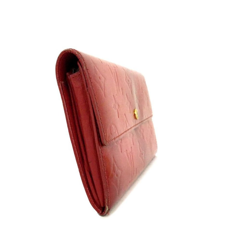 685208N Louis Vuitton Wallet Long Porte Feuille Sarah Rouge Monogram Vernis - Picture 4 of 7